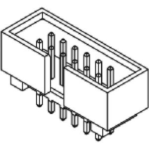 Molex 702463404 Male connector Rastermaat: 2.54 mm Totaal aantal polen: 34 Aantal rijen: 2 1 stuk(s) Tray