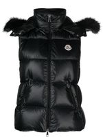 Moncler gilet matelassé à capuche - Noir - thumbnail