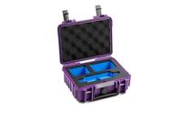 B&W Outdoor Transportkoffer voor Insta360 X3, type 500, paars, waterdicht conform IP67-certificering, stofdicht, onbreekbaar en onverwoestbaar