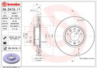 Remschijf BREMBO, Remschijftype: Binnen geventileerd, u.a. für Citroën, Peugeot, Toyota, Opel - thumbnail