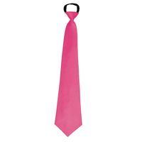 Carnaval verkleed accessoires stropdas - roze - polyester - heren/dames - thumbnail