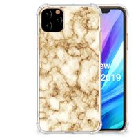 Apple iPhone 11 Pro Max Anti-Shock Hoesje Marmer Goud - thumbnail