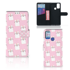 Alcatel 1S (2021) Telefoonhoesje met Pasjes Sleeping Cats