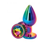 NS Novelties - Rear Assets Multicolor Aluminium Buttplug Medium - thumbnail