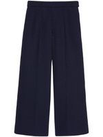 Gucci pantalon crop en tweed à taille haute - Bleu - thumbnail