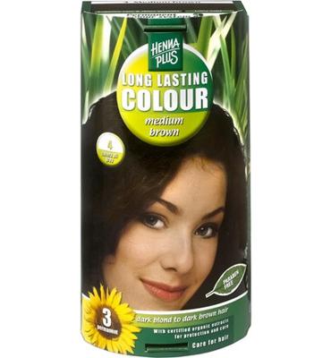 Henna Plus Long Lasting Colour 4 Medium Brown (100ml)