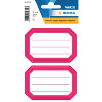 Herma Schoolboeken etiketten/stickers - 12x - roze/wit   -