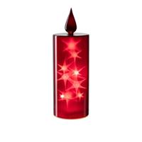 Leonardo Stella Kaarslamp met ledverlichting rood 27 cm