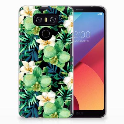 LG G6 TPU Case Orchidee Groen
