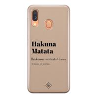 Samsung Galaxy A40 siliconen hoesje - Hakuna matata