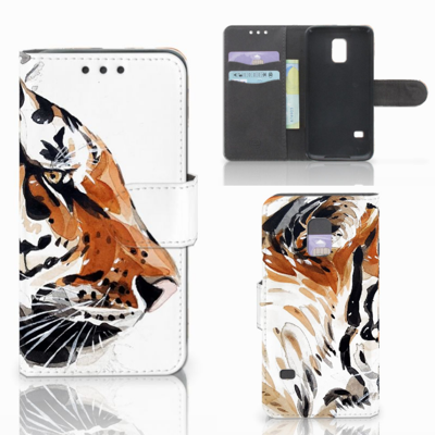 Hoesje Samsung Galaxy S5 Mini Watercolor Tiger