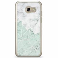 Samsung Galaxy A3 2017 siliconen hoesje - Marmer mint mix