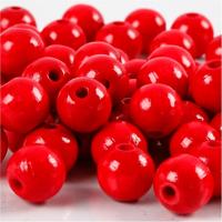 Creotime Houten kralen 10 mm rood