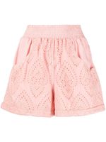 Forte Dei Marmi Couture short à taille élastiquée en dentelle - Rose - thumbnail