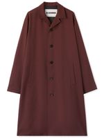 Jil Sander manteau à simple boutonnage - Marron