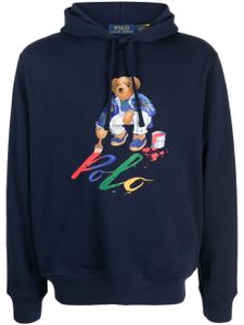 Polo Ralph Lauren hoodie à imprimé Polo Bear - Bleu