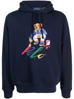 Polo Ralph Lauren hoodie à imprimé Polo Bear - Bleu - thumbnail