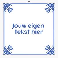 Delfts Blauw tegeltje strak