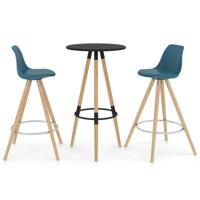 vidaXL 3-delige Barset turquoise