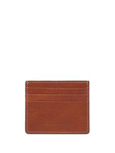 Brunello Cucinelli porte-cartes à logo embossé - Marron