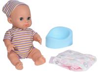 Tender Toys babypop met accessoires paars streepjes 24 cm