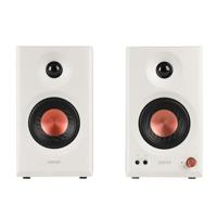 Edifier MR3 – compacte 2.0 studioluidspreker, Hi-Res audio, Bluetooth V5.4, fysieke bediening, RCA, AUX, mobiele app, 2 x 18 W, wit