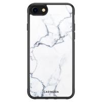 iPhone SE 2020 glazen hardcase - Marmer grijs