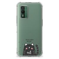 Nokia XR21 Stevig Bumper Hoesje Cat Good Day - thumbnail