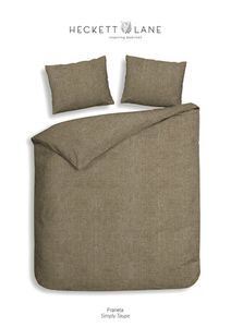 Heckett & Lane Heckett & Lane Franela Dekbedovertrek 200x200/220 Simply Taupe