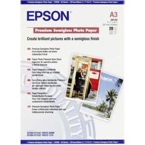 Epson Premium Semigloss Photo Paper, DIN A3, 251g/m², 20 Vel