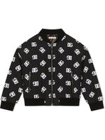 Dolce & Gabbana Kids veste bomber matelassée à logo DG - Noir - thumbnail