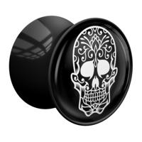 Double Flared Plug met Magic Skull Design Acryl Tunnels & Plugs