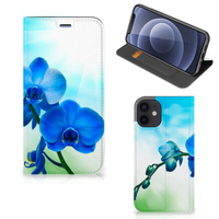 iPhone 12 Mini Smart Cover Orchidee Blauw - Cadeau voor je Moeder - thumbnail