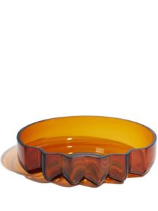 Zaha Hadid Design plat Pulse en verre - Orange