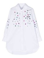 MSGM Kids t-shirt orné de cristaux à logo imprimé - Blanc - thumbnail