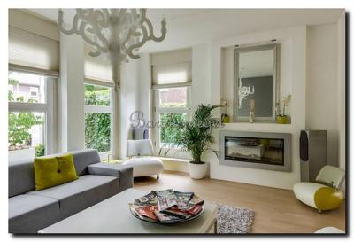 Moderne spiegel Lucerne Groen creme-zilver large 93mm