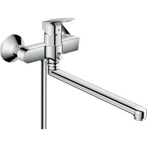 Hansgrohe Logis badkraan met omstel en koppelingen m. extra lange uitloop 30cm chroom 71402000