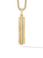 David Yurman collier en or jaune 18ct Deco Ingot à pendentif serti de diamants - thumbnail