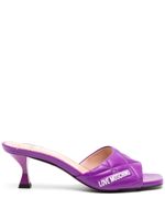 Love Moschino mules matelassées à logo 65 mm - Violet