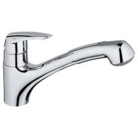 Grohe Eurodisc keukenkraan met uittrekbare handdouche Chroom - thumbnail