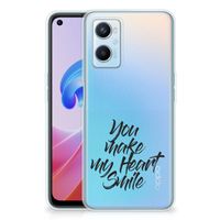 OPPO A96 | OPPO A76 Siliconen hoesje met naam Heart Smile - thumbnail