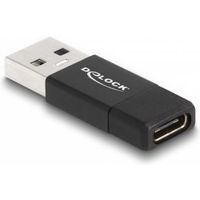 Delock 60001 USB 3.2 Gen 2 Adapter USB Type-A male naar USB Type-C actief female zwart - thumbnail