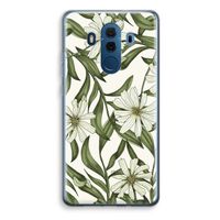 Wit bloemenpatroon: Huawei Mate 10 Pro Transparant Hoesje