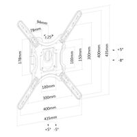 NeoMounts Flatscreen Wandsteun - [LED-W410BLACK] - thumbnail