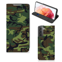 Samsung Galaxy S21 Hoesje met Magneet Army Dark