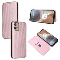 Motorola Moto G32 Flip Case - Koolstofvezel - Rosé goud