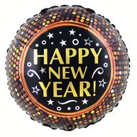 Folieballon Happy New Year Stippen (45cm) - thumbnail