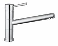 SCHÜTTE Unicorn Lagedruk-keukenkraan, 33790, 150 graden draaibaar, waterkraan voor de keuken met anti-naloopfunctie, mengkraan met eengreepsmengkraan, chroom