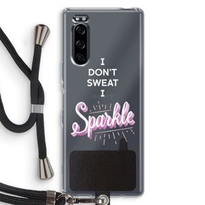 Sparkle quote: Sony Xperia 5 Transparant Hoesje met koord