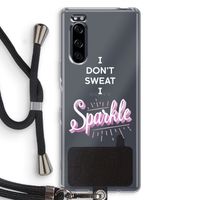 Sparkle quote: Sony Xperia 5 Transparant Hoesje met koord - thumbnail